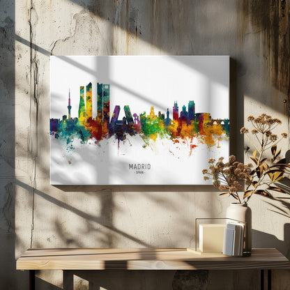 Madrid Spain Skyline - Poster / Art Print - interiör