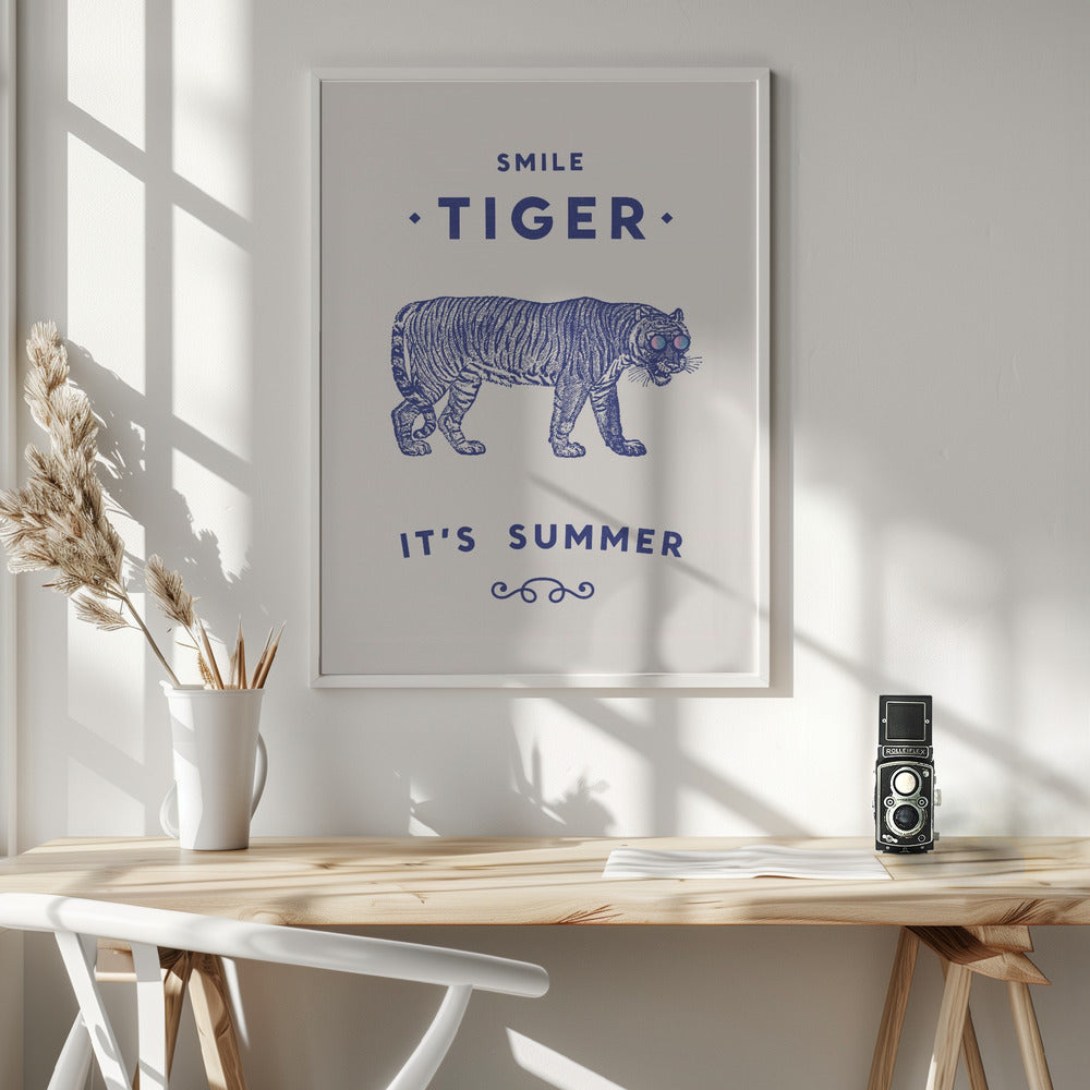 Smile Tiger - Poster / Art Print - interiör