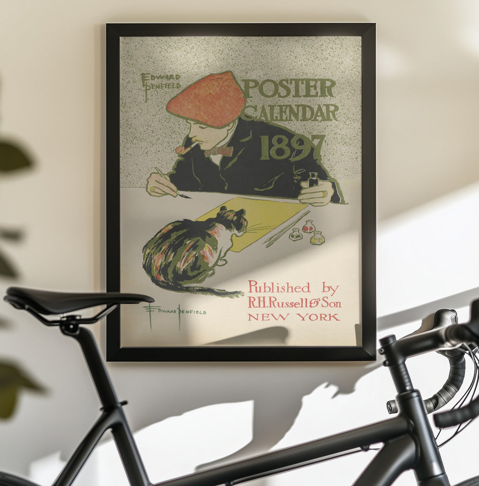Edward Penfield Self Portrait - Poster / Art Print - interiör