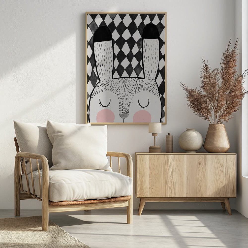 Bunny - Poster / Art Print - interiör