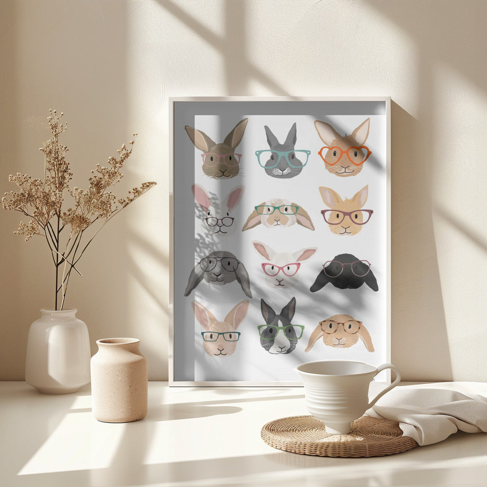 H Rabbits 2 - Poster / Art Print - interiör
