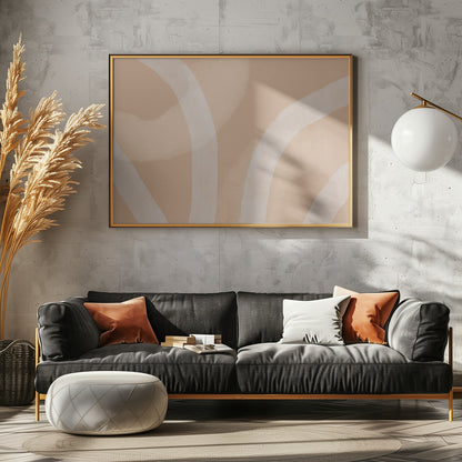 Neutral Abstract Watercolor. Minimalist In Pastel Colors No. 5 - Poster / Art Print - interiör