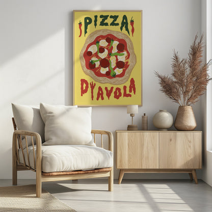 Pizza Diavola - Poster / Art Print - interiör