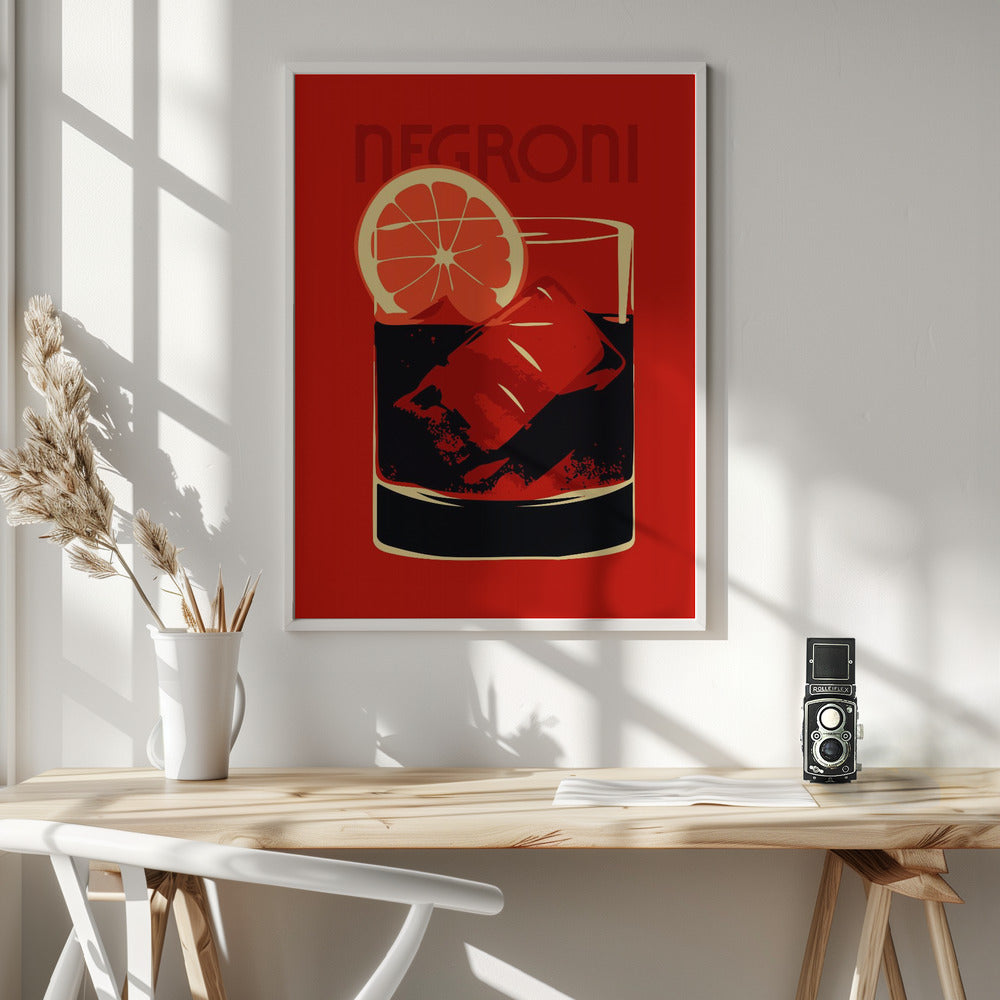 Negroni Red - Poster / Art Print - interiör