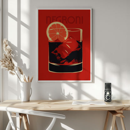 Negroni Red - Poster / Art Print - interiör