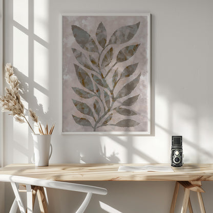 Mocca Leaves - Poster / Art Print - interiör