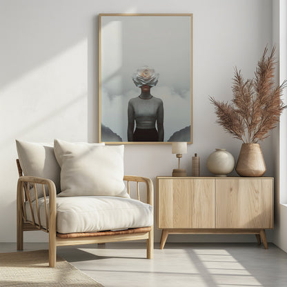 Flower Face - Poster / Art Print - interiör