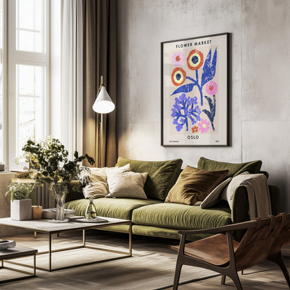 Flower Market. Oslo - Poster / Art Print - interiör