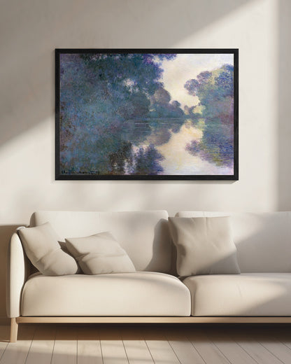 Morning On the Seine Near Giverny (1897) By Claude Monet - Poster / Art Print - interiör