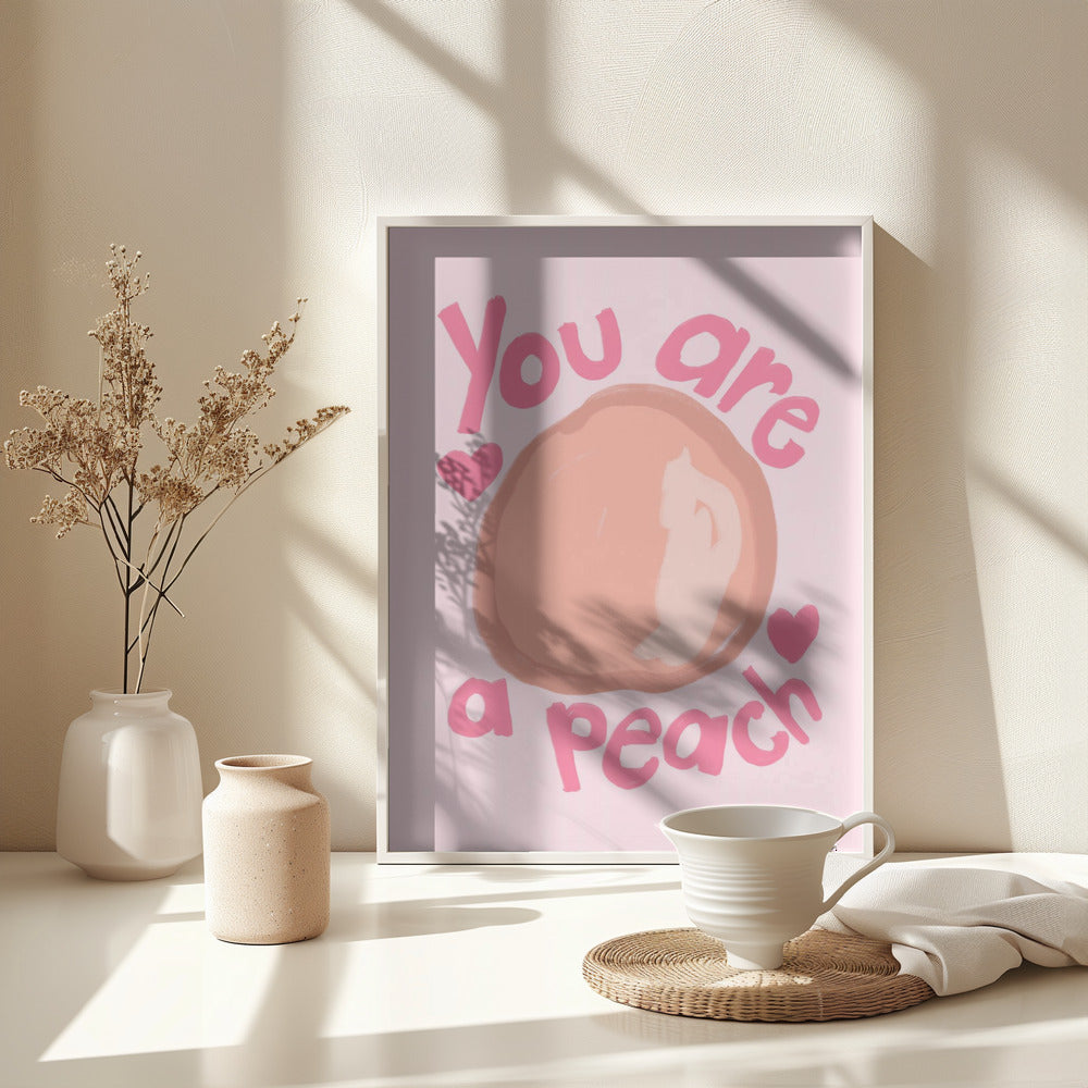 Peach - Poster / Art Print - interiör