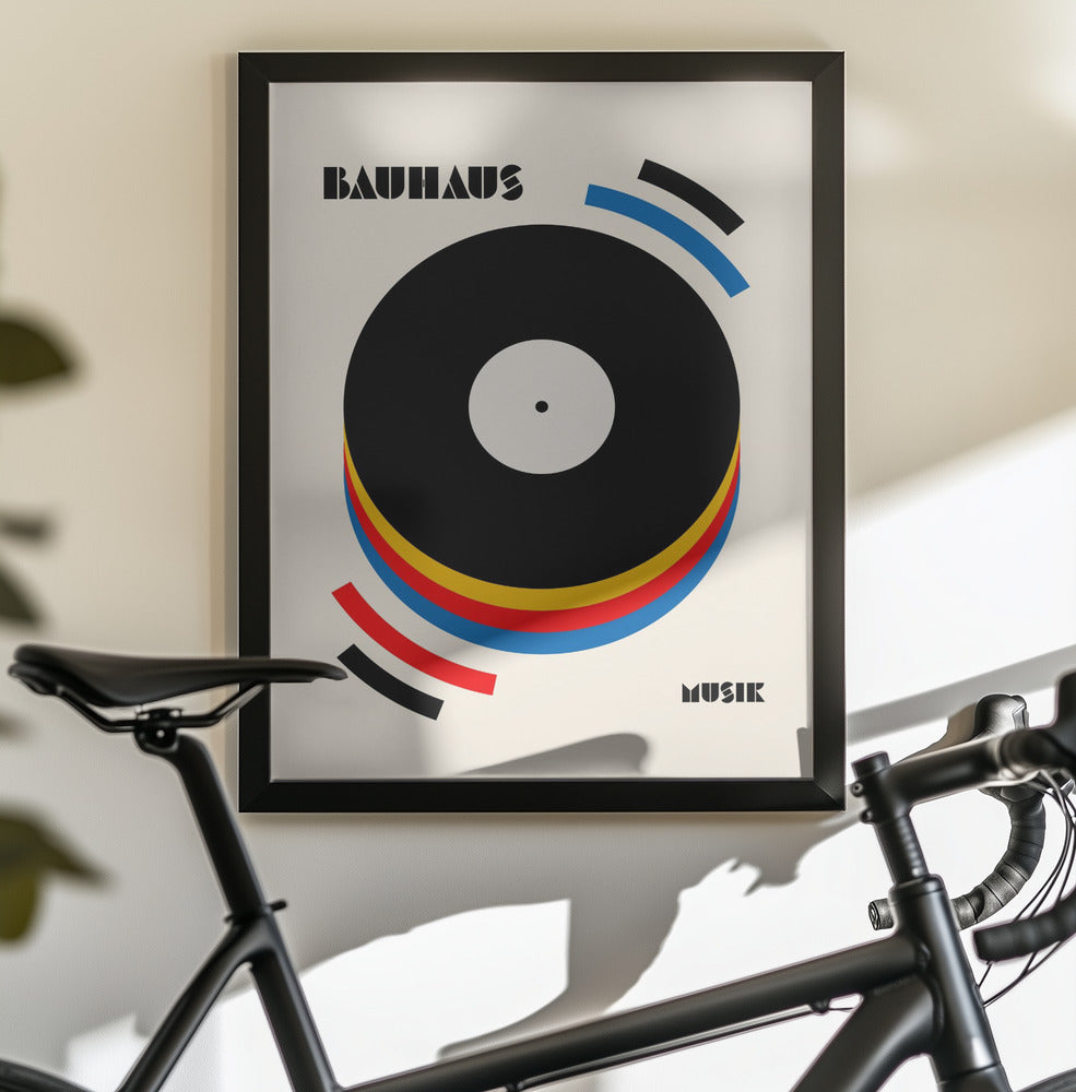 Bauhaus Musik Retro Illustration - Poster / Art Print - interiör