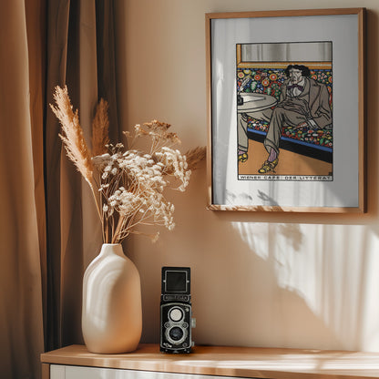 Viennese Café  the Man of Letters - Poster / Art Print - interiör