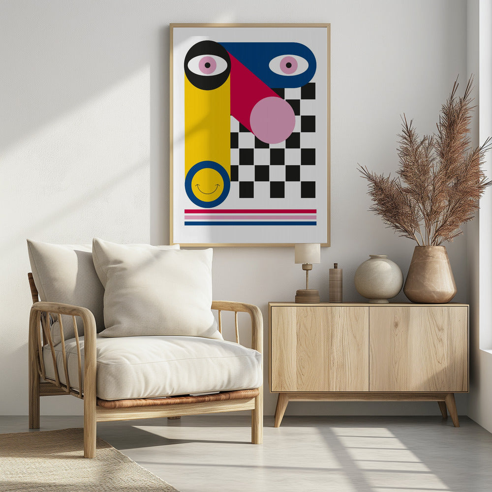 ABSTRACT FACE - Poster / Art Print - interiör