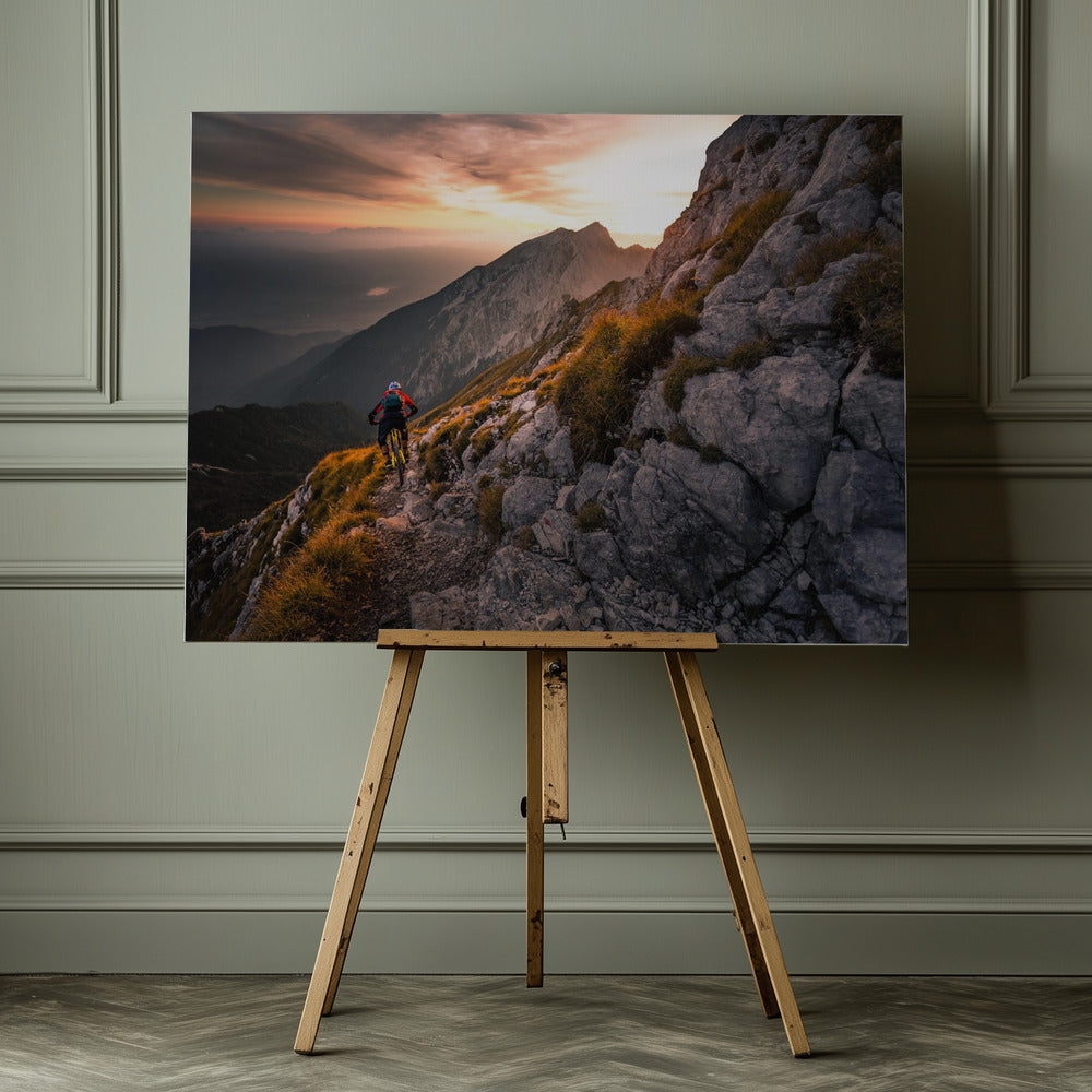 Sunset high alpine ride - Poster / Art Print - interiör