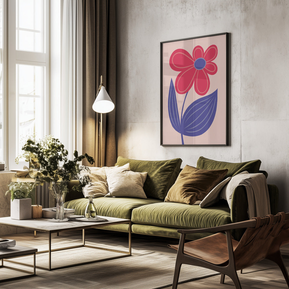 Big Flower - Poster / Art Print - interiör