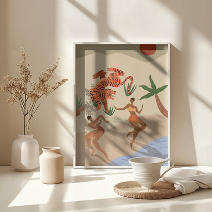 Dancing Tiger - Poster / Art Print - interiör