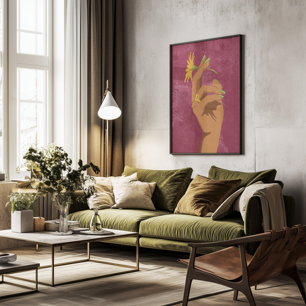Smoking Flower - Poster / Art Print - interiör