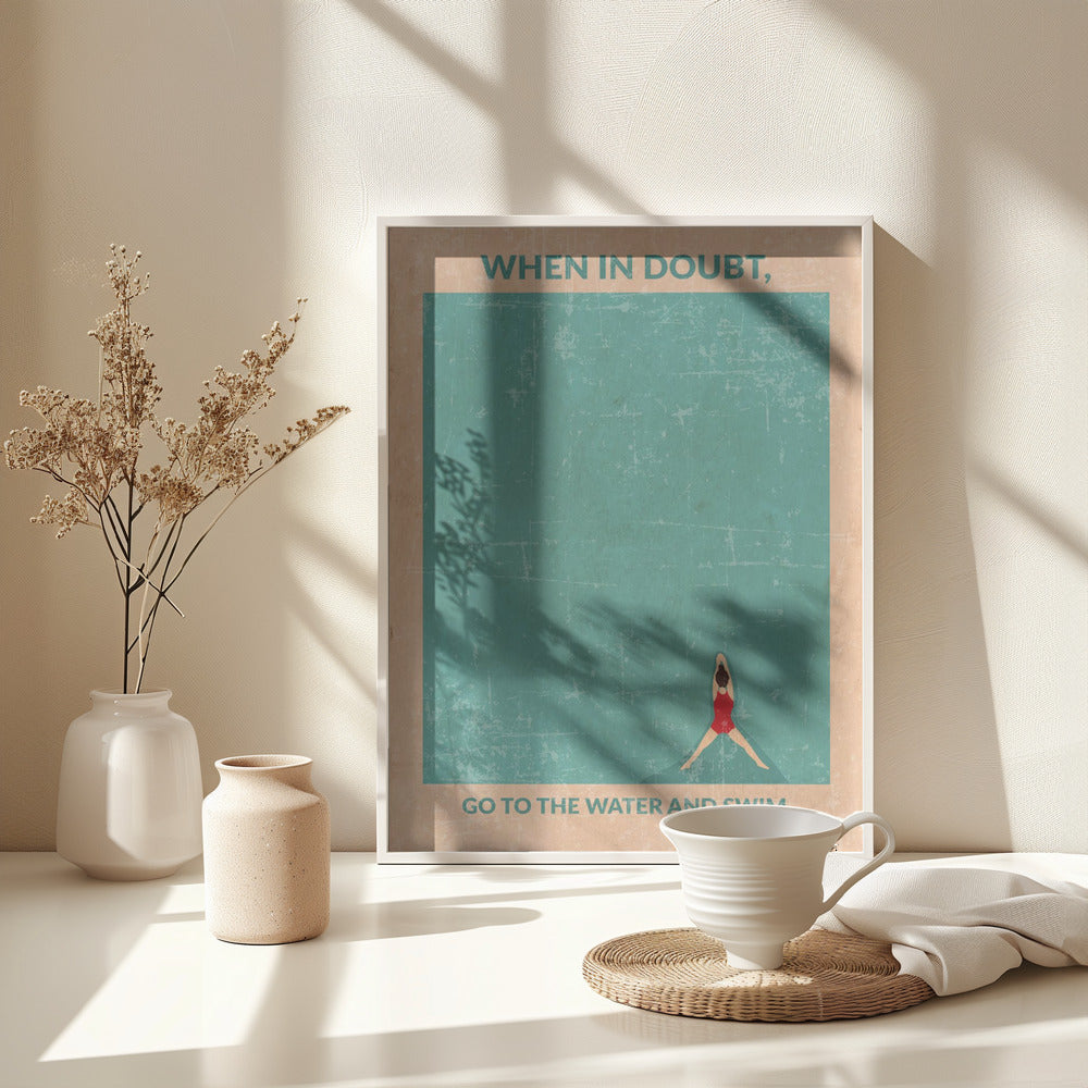 Open Water Standard Wall Art - Poster / Art Print - interiör