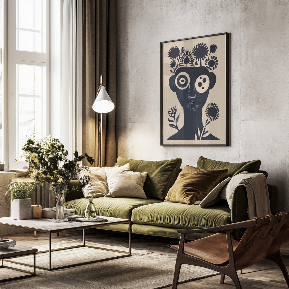 Flower Head - Poster / Art Print - interiör