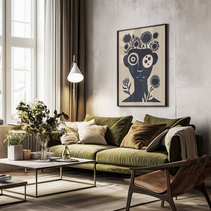 Flower Head - Poster / Art Print - interiör