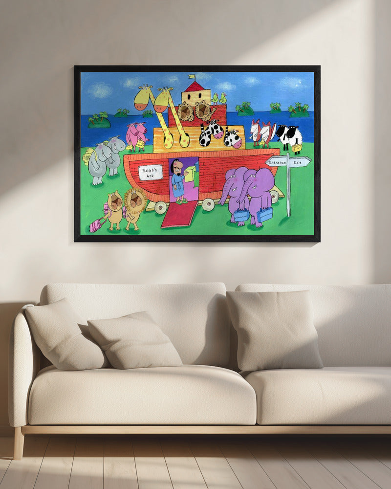 The Animals Enter Two by Two into Noah's Ark - Poster / Art Print - interiör