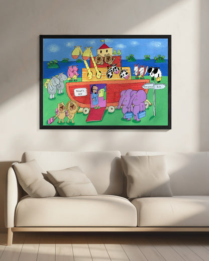 The Animals Enter Two by Two into Noah's Ark - Poster / Art Print - interiör