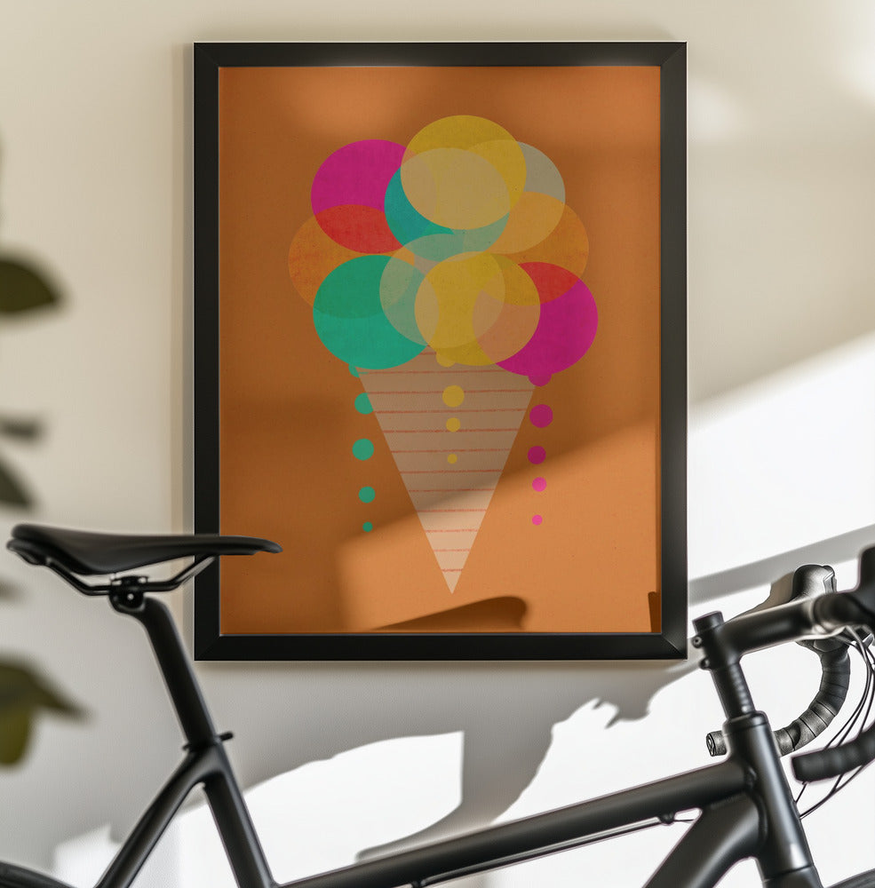 Neon Ice Cream - Poster / Art Print - interiör