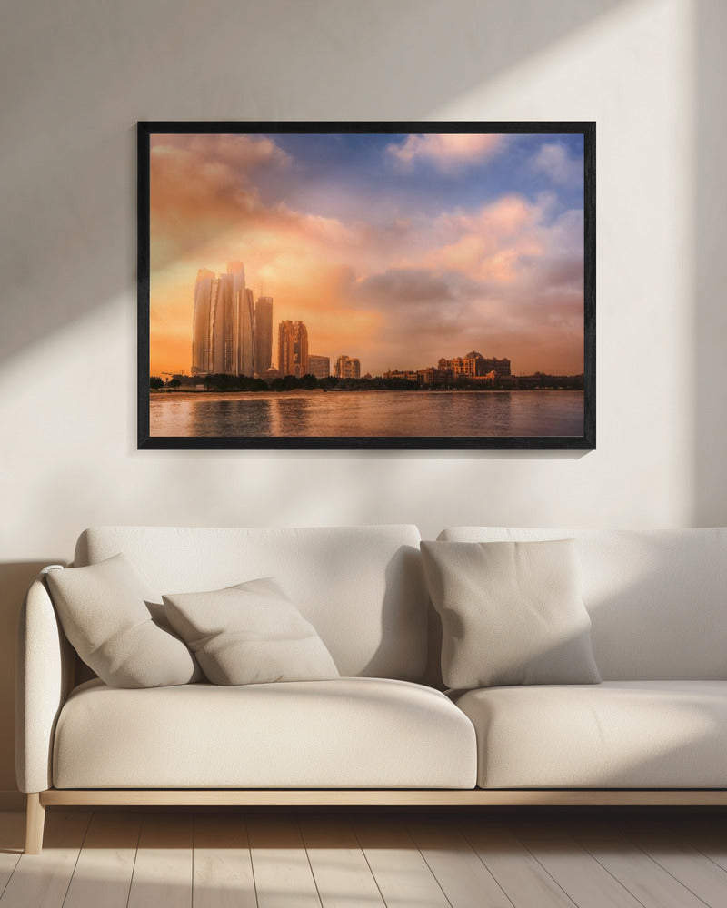 Etihad Towers &amp; Emirates Palace, Abu Dhabi, UAE - Poster / Art Print - interiör