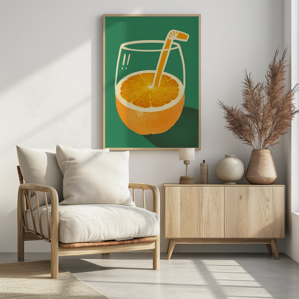Orange juice - Poster / Art Print - interiör
