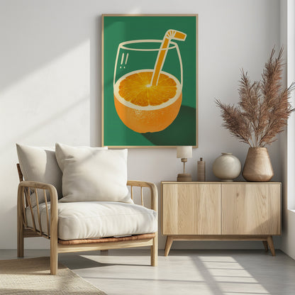 Orange juice - Poster / Art Print - interiör