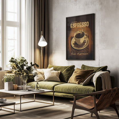 More Espresso   Less Depresso - Poster / Art Print - interiör