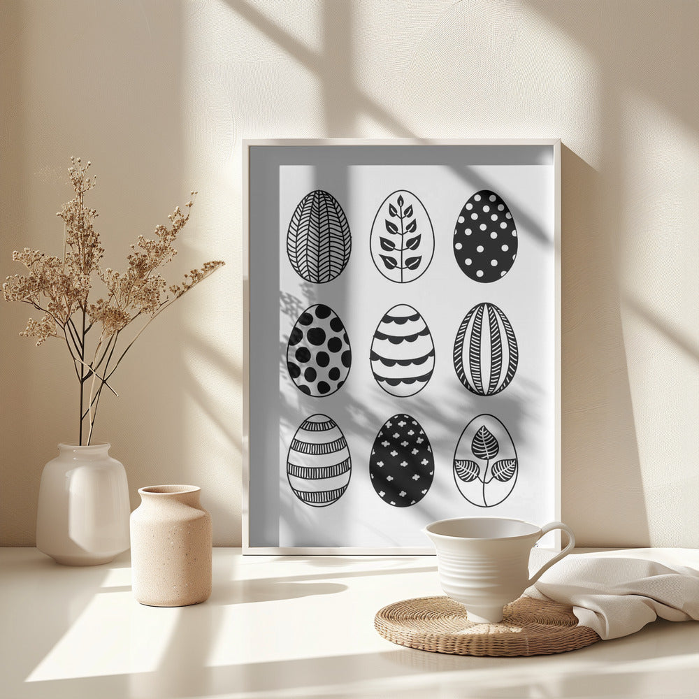 Scandi Easter eggs - Poster / Art Print - interiör