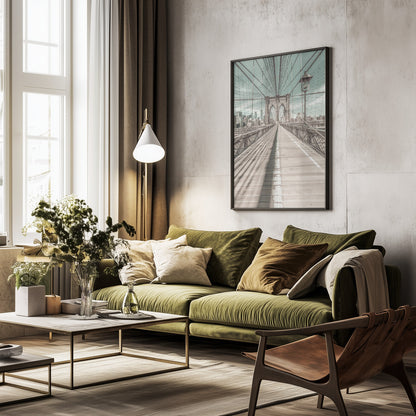 NEW YORK CITY Brooklyn Bridge - Poster / Art Print - interiör