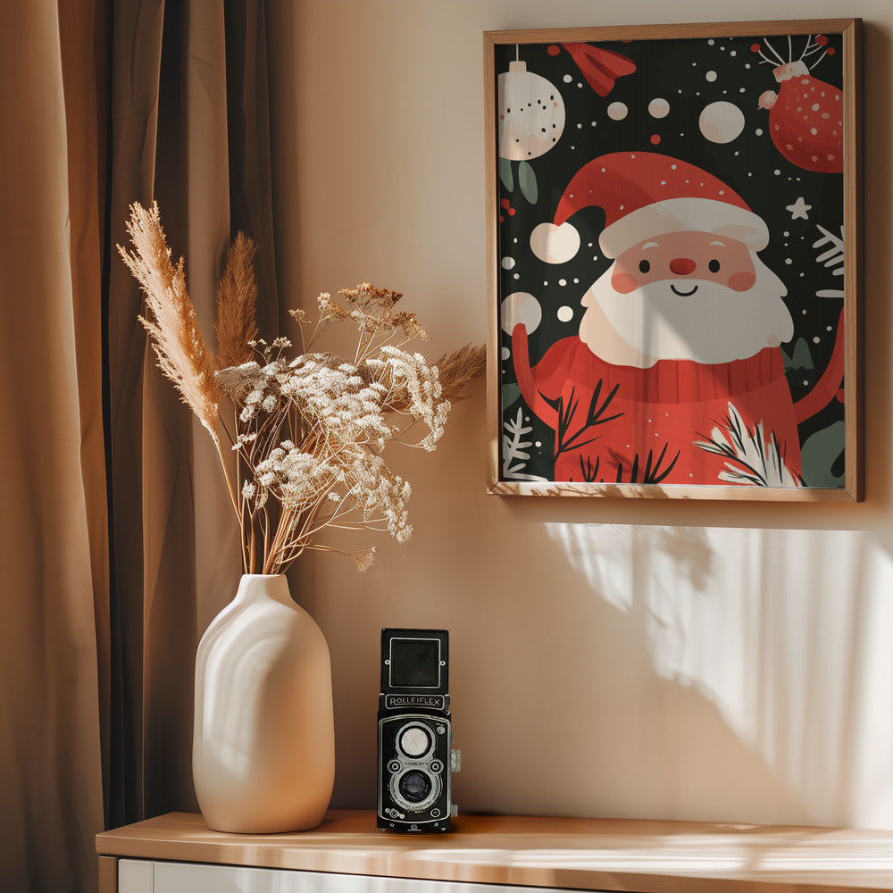 Happy Santa - Poster / Art Print - interiör