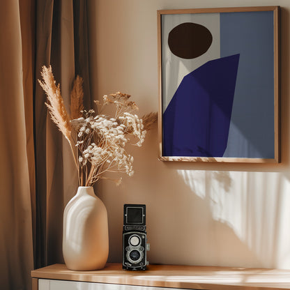 Color Blocks 02 Blue - Poster / Art Print - interiör