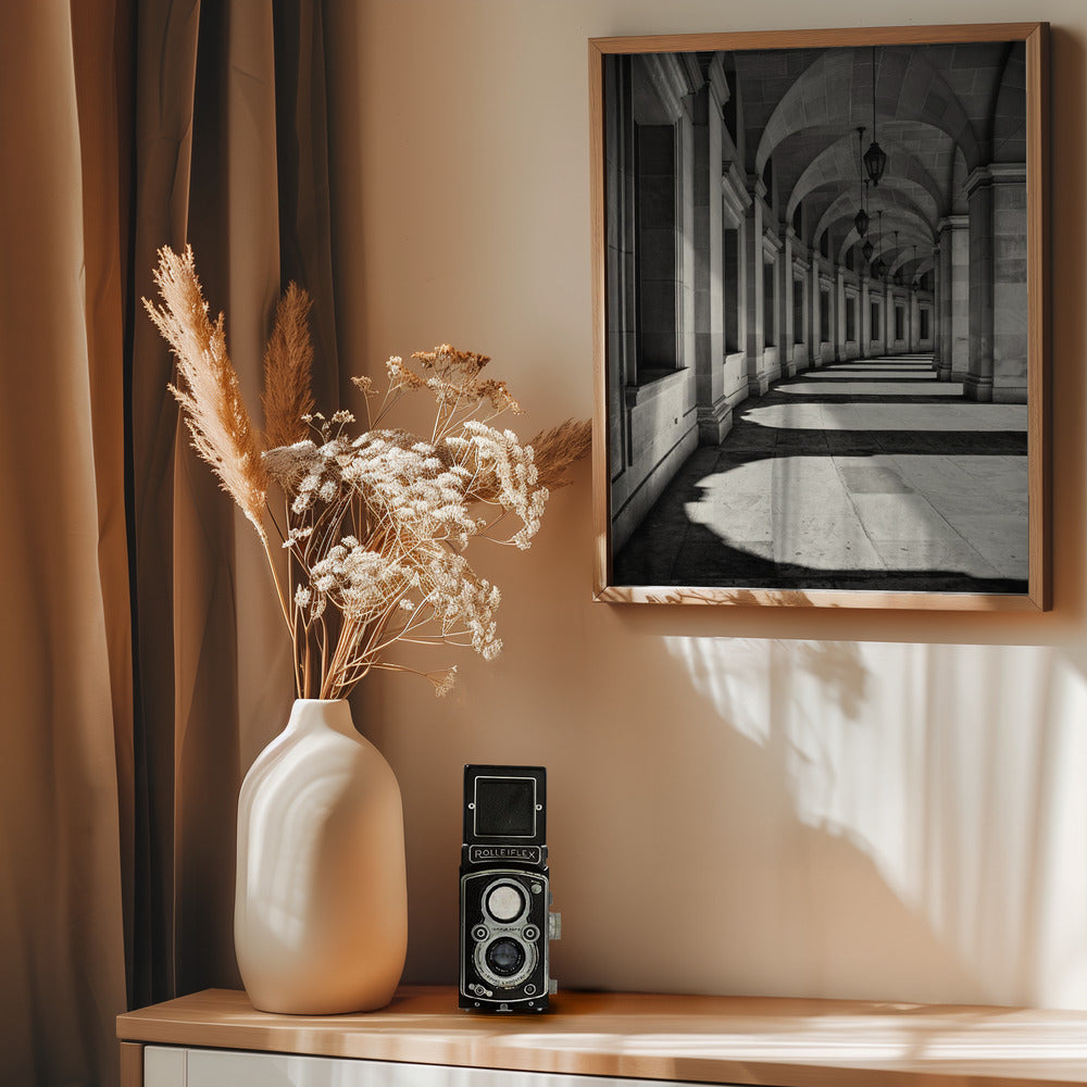 Curved Corridor - Poster / Art Print - interiör