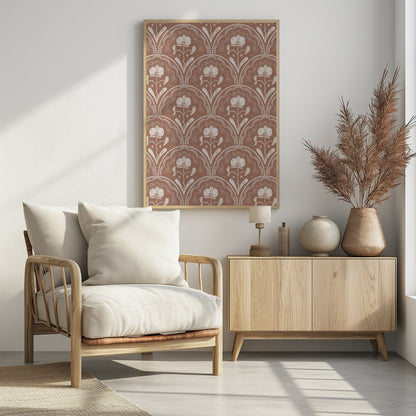 Boho Orchid Tiles Pattern - Poster / Art Print - interiör
