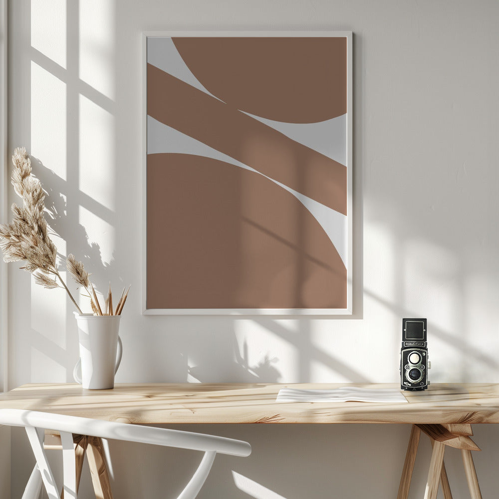 Abstract Mocha - Poster / Art Print - interiör