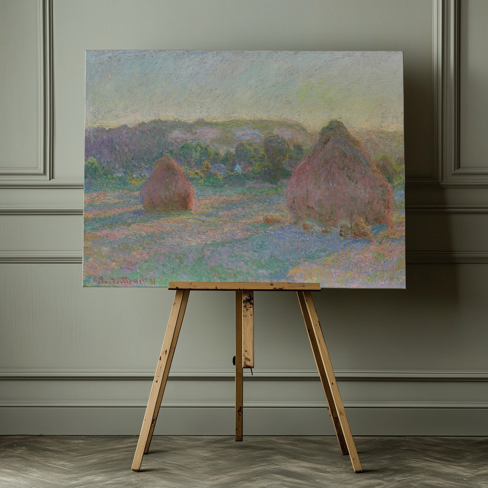 Stacks of Wheat, End of Summer (1890–1891) By Claude Monet - Poster / Art Print - interiör
