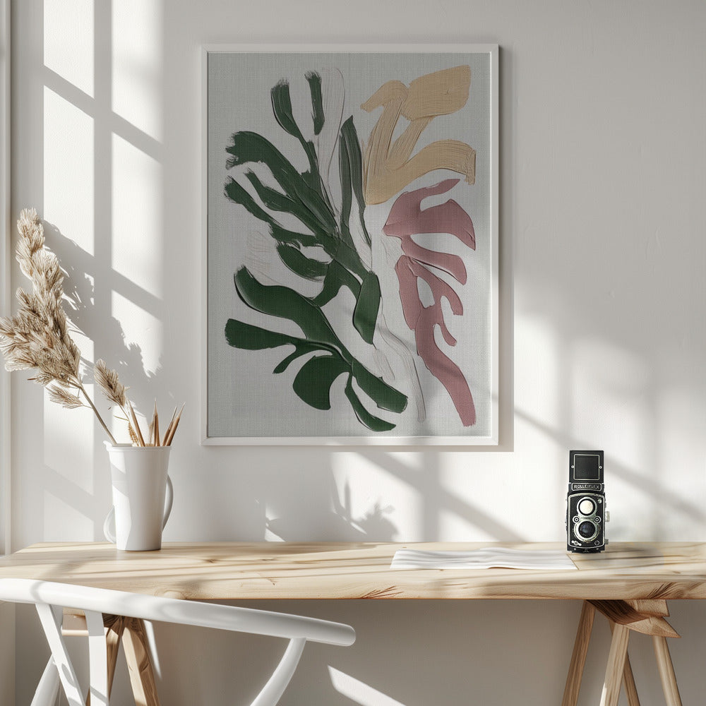 Painterly Florals II - Poster / Art Print - interiör