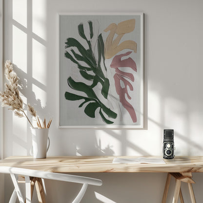 Painterly Florals II - Poster / Art Print - interiör