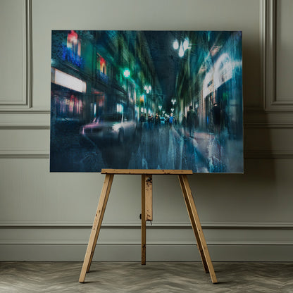 Night in the alleys of Barcelona - Poster / Art Print - interiör