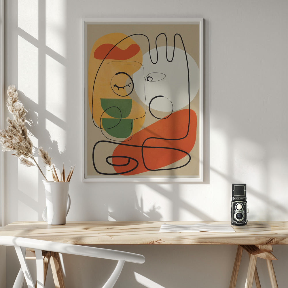 Very Abstract Colorful Portrait - Poster / Art Print - interiör