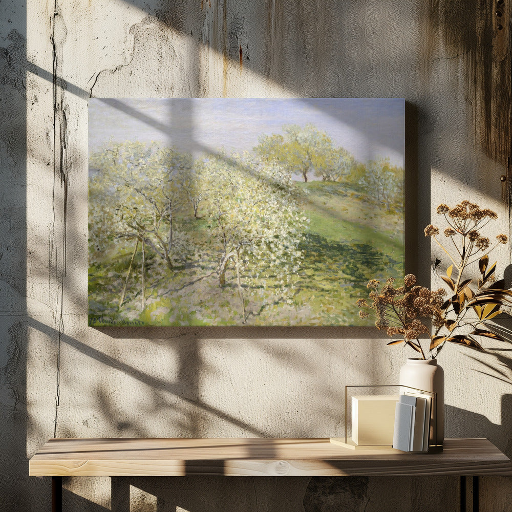 Spring (fruit Trees In Bloom) (1873) By Claude Monet - Poster / Art Print - interiör