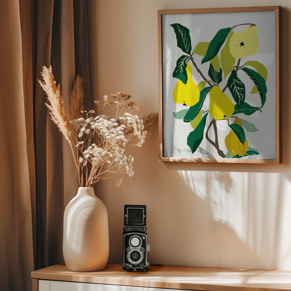 Yellow Pears - Poster / Art Print - interiör