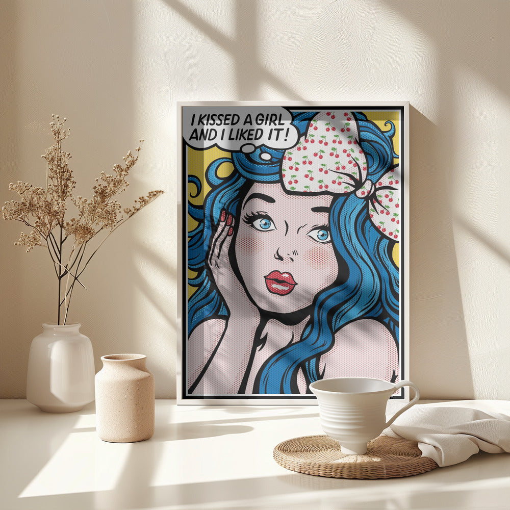 I Kissed a Girl - Poster / Art Print - interiör