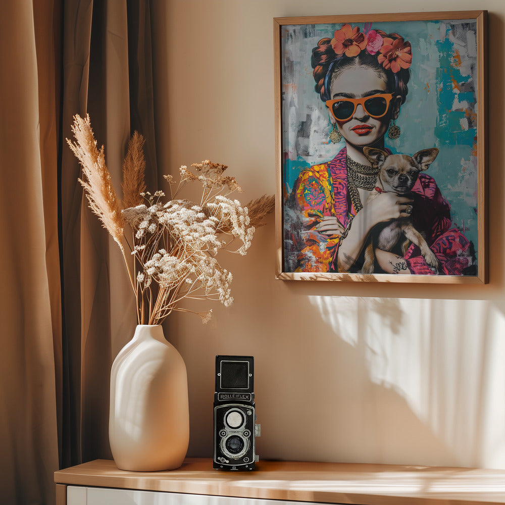 Frida Chihuahua - Poster / Art Print - interiör