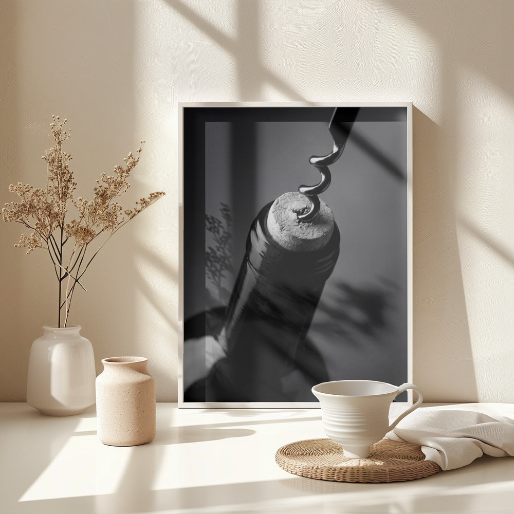 Wine Bottle Opening - Poster / Art Print - interiör