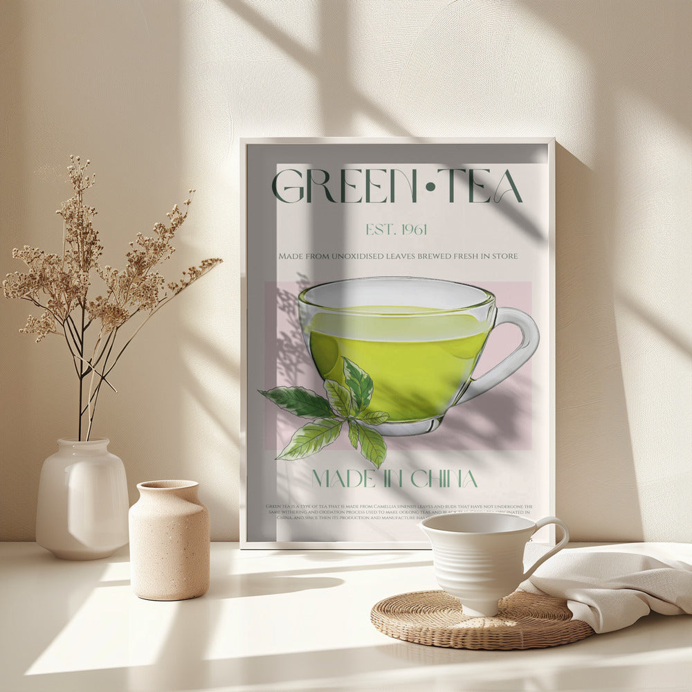 Green Tea - Poster / Art Print - interiör