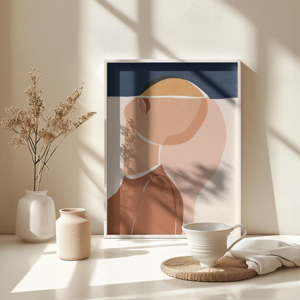 Half Face Half Sun - Poster / Art Print - interiör